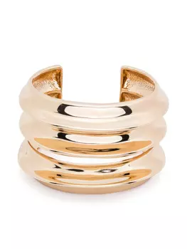 Скульптурный браслет-манжета Self-Portrait, золотой