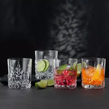 Скульптурный набор стаканов для виски, 4 предмета 0,36 л Nachtmann, прозрачный