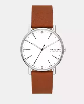 SKW6903 Коричневые кожаные мужские часы Skagen, коричневый