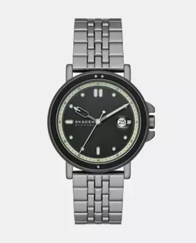 SKW6922 Серые стальные мужские часы Skagen, серый