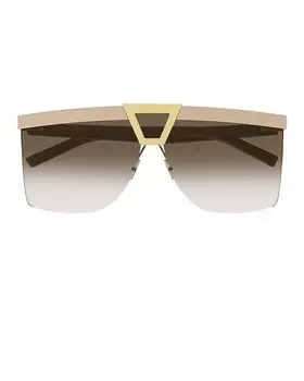 SL 537 Дворцовые солнцезащитные очки Saint Laurent, цвет Ivory, Gold, & Gradient Brown