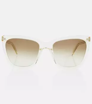 SL 548 Тонкие солнцезащитные очки «кошачий глаз» Saint Laurent, желтый