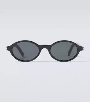 SL 751 Jeanne овальные солнцезащитные очки Saint Laurent, Black-Black-Black