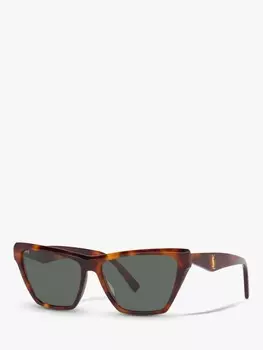 SL M103 Женские солнцезащитные очки кошачий глаз Yves Saint Laurent, гавана/серый