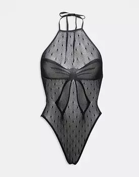 Сладкий сюрприз боди без паха в черном цвете Ann Summers