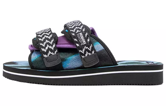 Слайд Мужские Черный/Фиолетовый Suicoke
