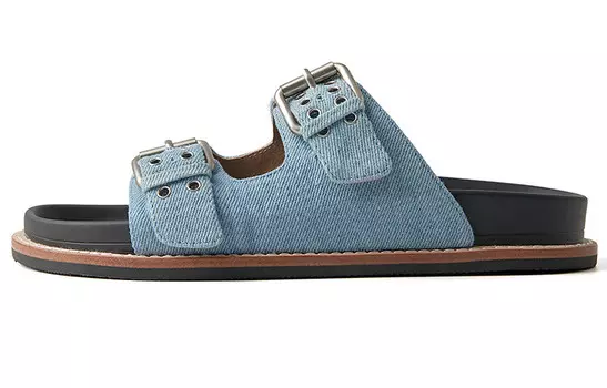 Слайд женские джинсовые светло-голубые Beau Today