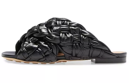 Слайд женский черный Bottega Veneta