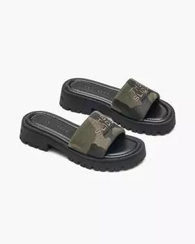 Слайдеры The Camo Jacquard Lug Sole Slide Marc Jacobs, цвет Camo Multi