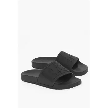 Слайды MM6 однотонные с тисненым логотипом Maison Margiela, Black