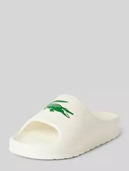 Слайды с этикеткой, модель «CROCO» Lacoste, кремовый