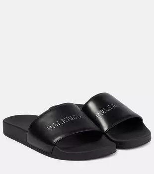 Слайды с логотипом Balenciaga, черный