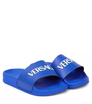 Слайды с логотипом Versace, синий