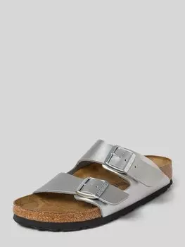 Слайды с пряжками модель «Аризона» Birkenstock, серебряный