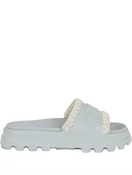 Слайды с тиснением логотипа Mou, синий