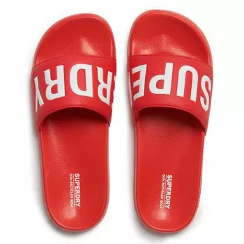Слайды Superdry Core Vegan Pool, красный