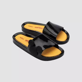 Слайды женские Melissa, черный/желтый