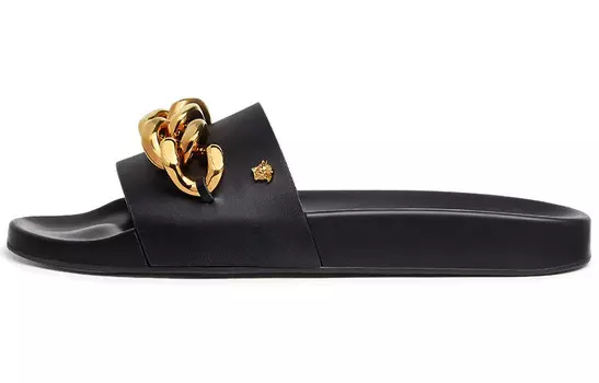 Слайды женские Versace Chain Link, черный