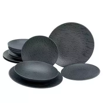 Сланцевый обеденный сервиз Creatable, черный