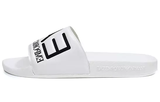 Сланцы из искусственной кожи с тисненым логотипом Ea7 Emporio Armani