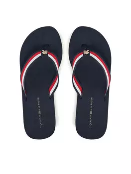 Сланцы Th Corporate Wedge Beach Sandal FW0FW08520 Tommy Hilfiger, синий