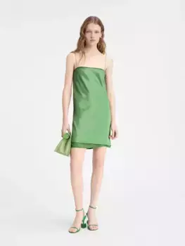 Слэш-мини-платье Элика Jacquemus, зеленый