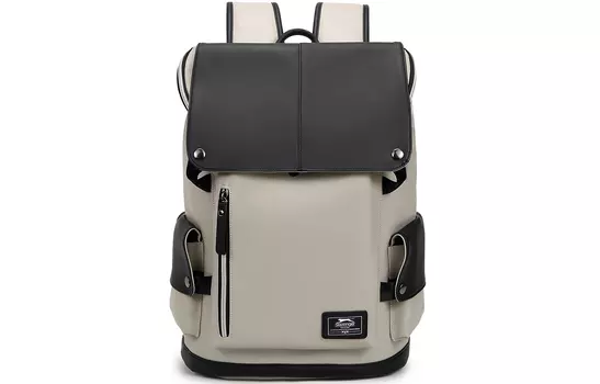 Slazenger Рюкзак-туба из мягкой искусственной кожи, унисекс, цвет: черный, кремовый, белый