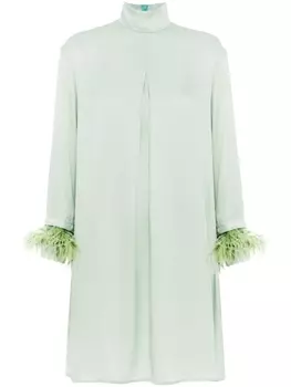 Sleeper платье мини Party с перьями, зеленый