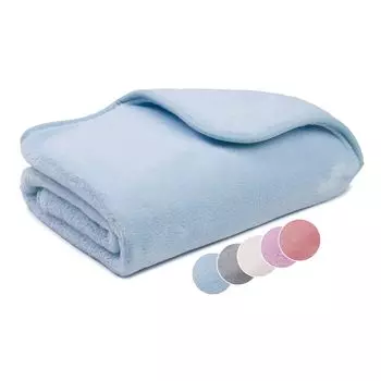 Sleepling - очаровательное одеяло Kids Cashmere Feeling детское одеяло 75 х 100 см, светло-голубой, диванное одеяло премиум-класса, плотное теплое одеяло, 500 гр/м., светло-синий