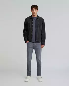 Слегка эластичные мужские джинсы узкого кроя Scalpers, серый