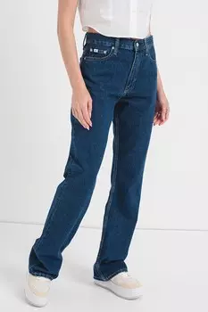 Слегка укороченные джинсы длиной до щиколотки со средней талией Calvin Klein Jeans, синий