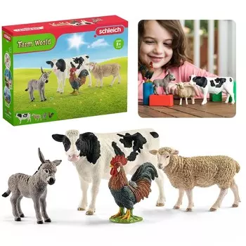 SLH42385 Schleich Farm World - Стартовый набор с фигурками сельскохозяйственных животных, фигурки для детей 3+