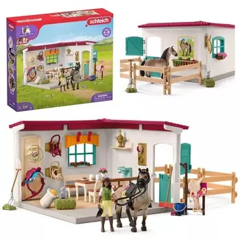 SLH42591 Schleich Horse Club - Седельная комната, конюшня, фигурки для детей 5+
