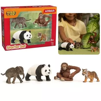 SLH42736 Schleich Wild Life - Набор из четырёх диких животных для начала, Азия, фигурка для детей 3+