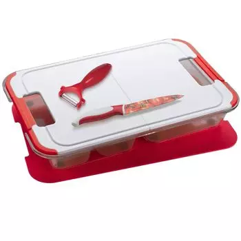 Slice N Store, набор 14 штук. : Красный Genius