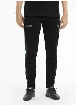 Slim Fit Простые черные мужские спортивные штаны Puma