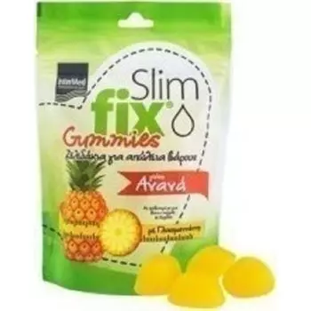 Slim Fix Gummies - 500 мг жевательные конфеты для похудения с глюкоманнаном, со вкусом ананаса, 42 жевательные конфеты Intermed
