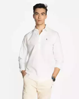 Слим поло однотонное в светло-голубом цвете Harper & Neyer, белый