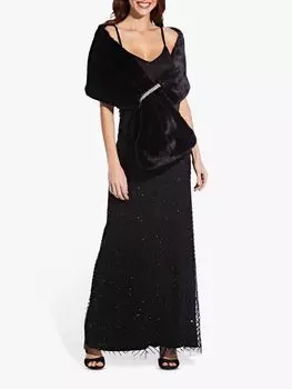 Слинг-шарф Adrianna Papell из искусственного меха, черный