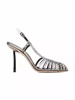 Слингбэки со стразами Le Silla, серый