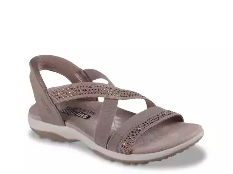 Slip-Ins: Reggae Slim Summer Sparkle Сандалии Skechers, Light Brown