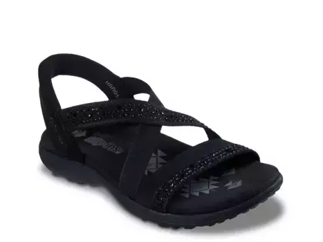 Slip-Ins: Reggae Slim Summer Sparkle Сандалии Skechers, Black