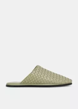 Слиперы BOTTEGA VENETA Open back slippers, зеленый