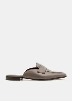 Слиперы BOUGEOTTE Leather slippers, серый