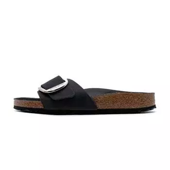Слиперы Madrid с большой пряжкой Birkenstock, черный