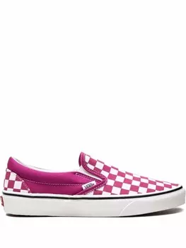 Слипоны Classic Checkerboard Vans, розовый