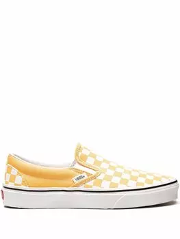 Слипоны Classic Checkerboard Vans, желтый