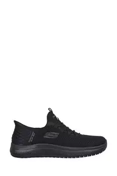 Слипоны для работы: нескользящие женские саммиты enslee Skechers, черный