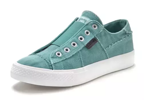 Слипоны Elbsand, текстильные, удобная эластичная вставка, полуботинки, тапочки, повседневная обувь, зеленый