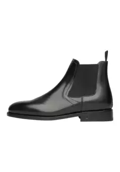 Слипоны Henry Stevens "Ella CB business Shoes", женские ботинки челси кожаные ручной работы, ботильоны, черный